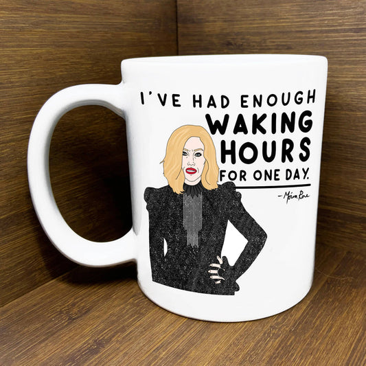 15 Moira Rose Waking Hours mug