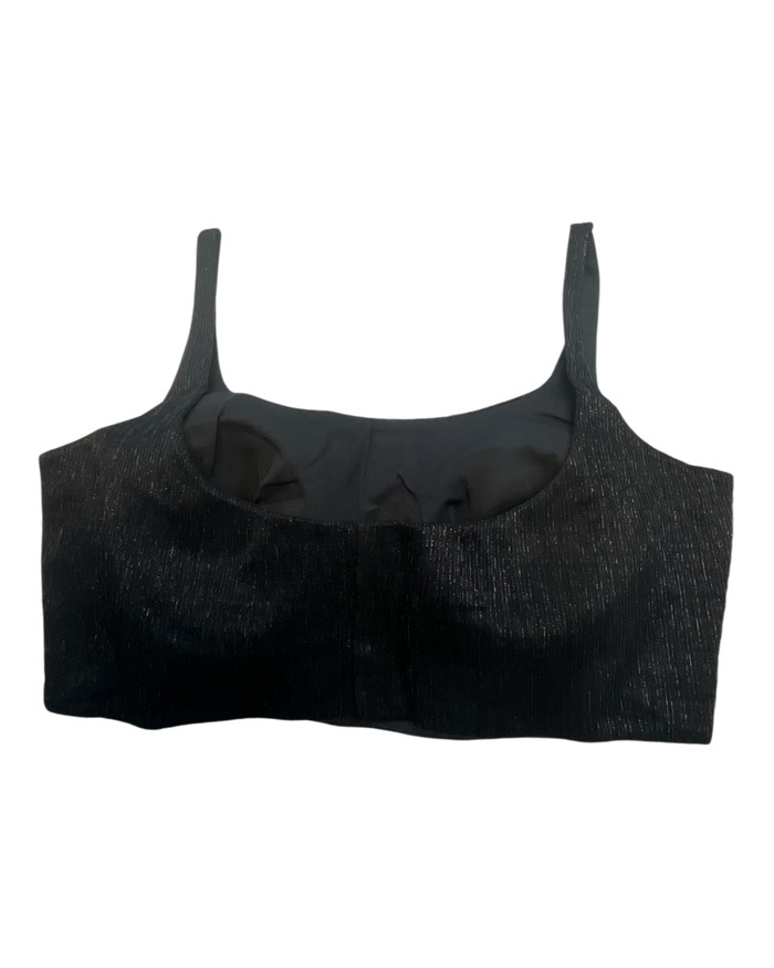 36" / UK 10 - Black - Rich Designer Saree blouse with cups,  Sleeveless - UK Stock - Quick Delivery - RNK - R931-H