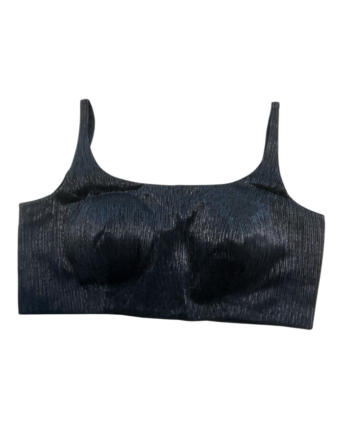 36" / UK 10 - Dark Navy - Rich Designer Saree blouse with cups,  Sleeveless - UK Stock - Quick Delivery - RNK - R931-H