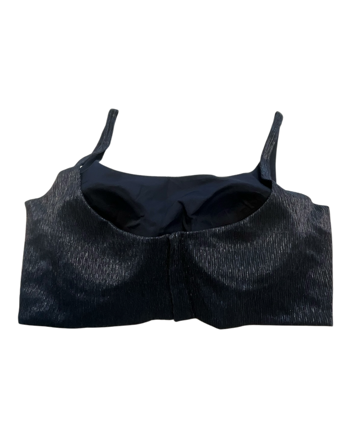 36" / UK 10 - Dark Navy - Rich Designer Saree blouse with cups,  Sleeveless - UK Stock - Quick Delivery - RNK - R931-H