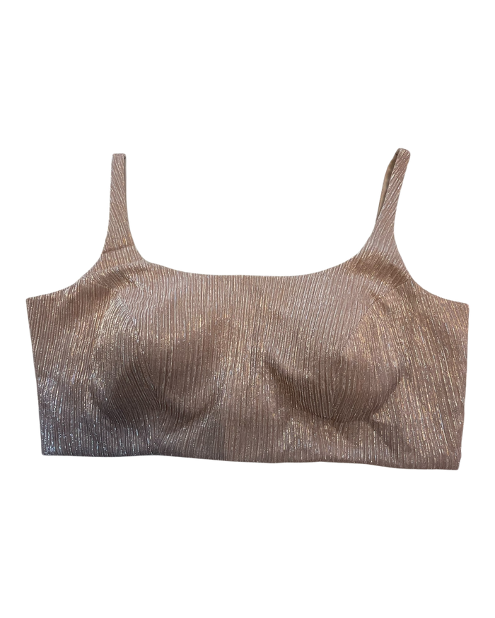 36" / UK 10 - Rose Gold - Rich Designer Saree blouse with cups,  Sleeveless - UK Stock - Quick Delivery - RNK - R931-H