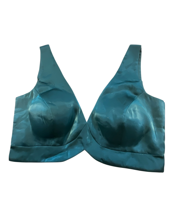 36" / UK 10 - Teal - Rich Designer Silky Saree blouse with cups,  Sleeveless - UK Stock - Quick Delivery - RNK - R900B- KK