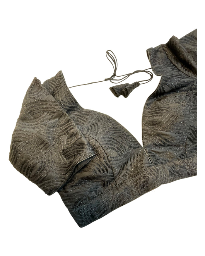 36" UK10 & 40" UK14 - Black - Deep Neck & Back - Saree / Lehenga Blouse -UK Stock - Quick Dispatch - B246 09KP25
