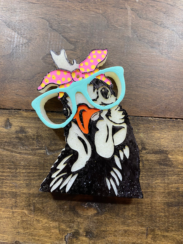 Chicken with Glasses Freshie