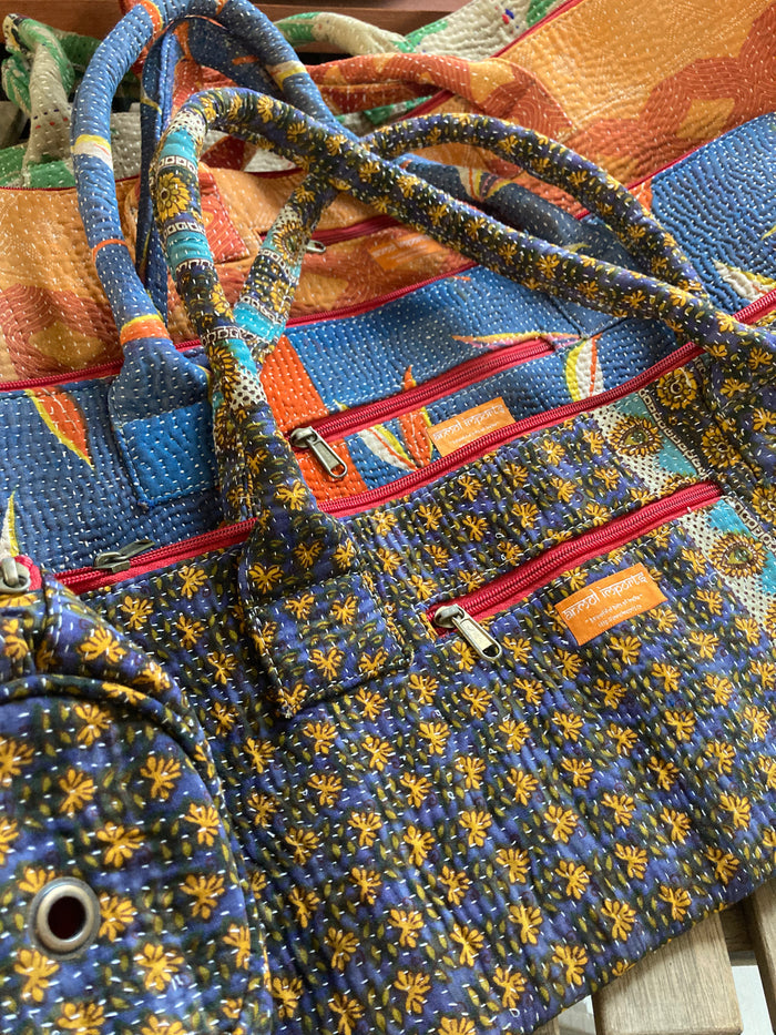 Kantha Yoga Bag- Formed Straps