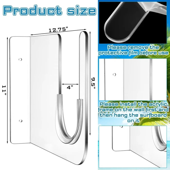Acrylic Surfboard Wall Mount
