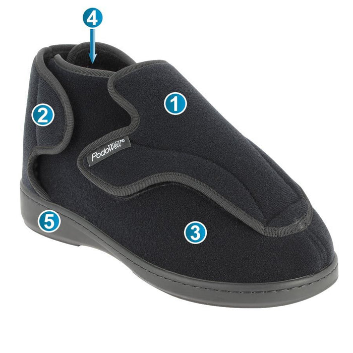 Podowell canada france slippers sandals comfort extra wide anti-skid adjustable