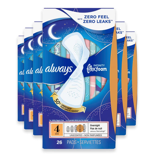 Always Infinity FlexFoam Size 4 Pads with Wings - 26 Ct - 6 Pack