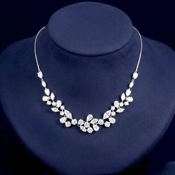 Elegant CZ Bridal 3-Piece Jewelry Set - Silver, Gold & Rose Gold