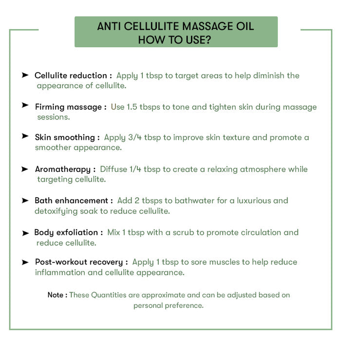 How to Use Anti Cellulite Massage Oil