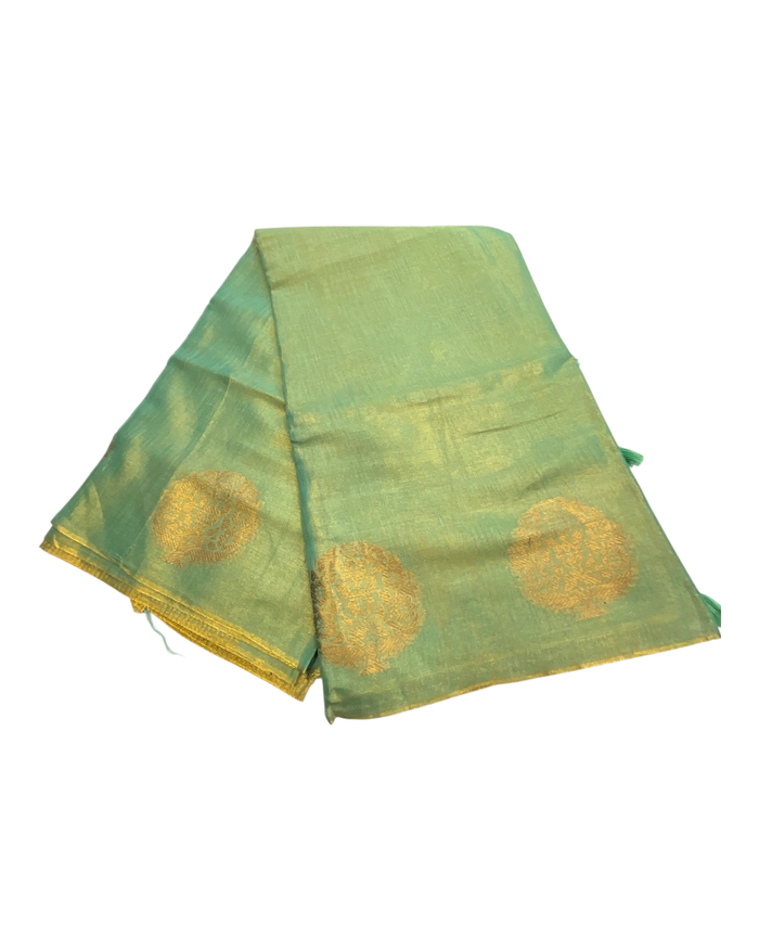 Apple Green - Traditional Silky Fancy Saree with Blouse Piece - UK Stock - 2/3 days Delivery  12KT25 RP478