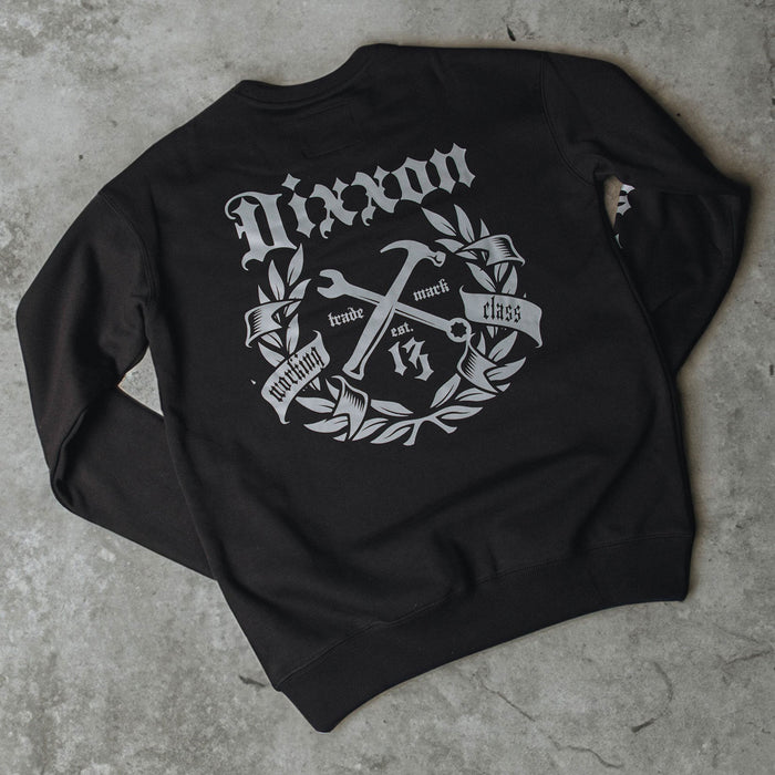 Men's Award Crest Crewneck - Grey & Black - Dixxon Flannel Co.