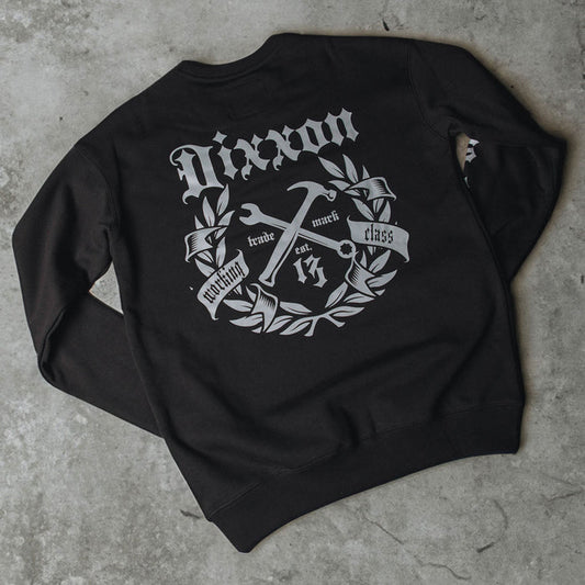 Men's Award Crest Crewneck - Grey & Black - Dixxon Flannel Co.