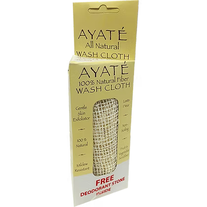 Ayaté Wash Cloth with FREE Deodorant Stone