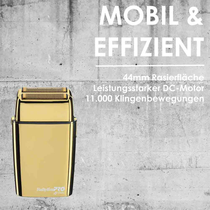 Babyliss Pro 4Artists Doppelfolienrasierer FoilFX02 Gold 3
