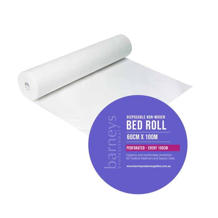 Barneys Disposable Non-Woven Bed Roll - Perforated every metre - 60cm x 100m