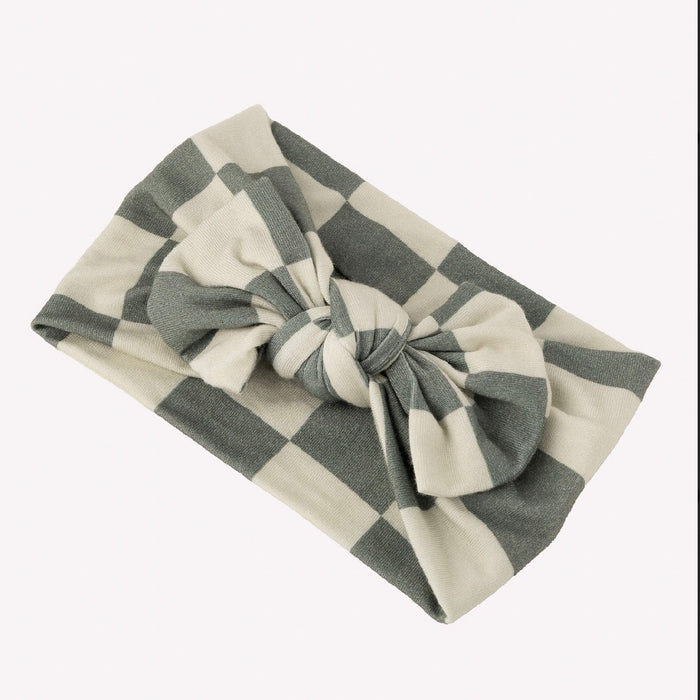 Basil Check Bamboo Bow