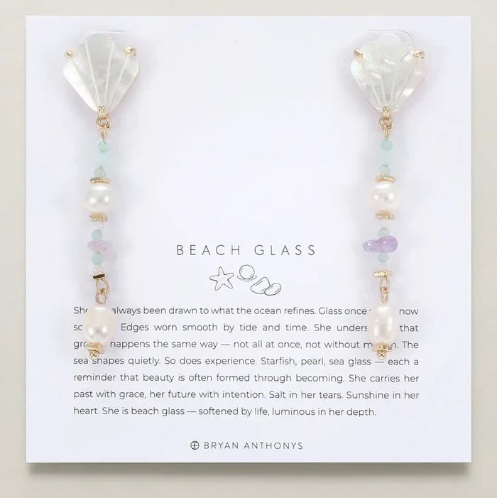 Beach Glass Drop Earrings