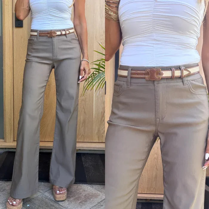 Bevy Flog Amy Mocha Stripe Pant