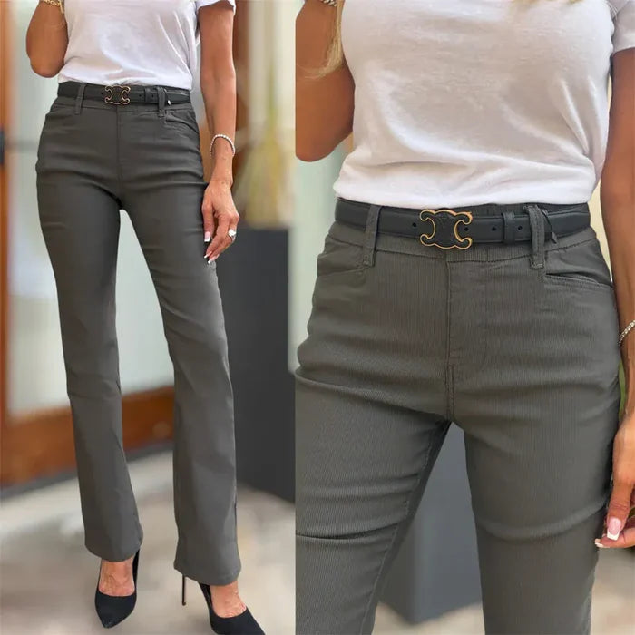 Bevy Flog Novel Deep Charcoal Olive Pant