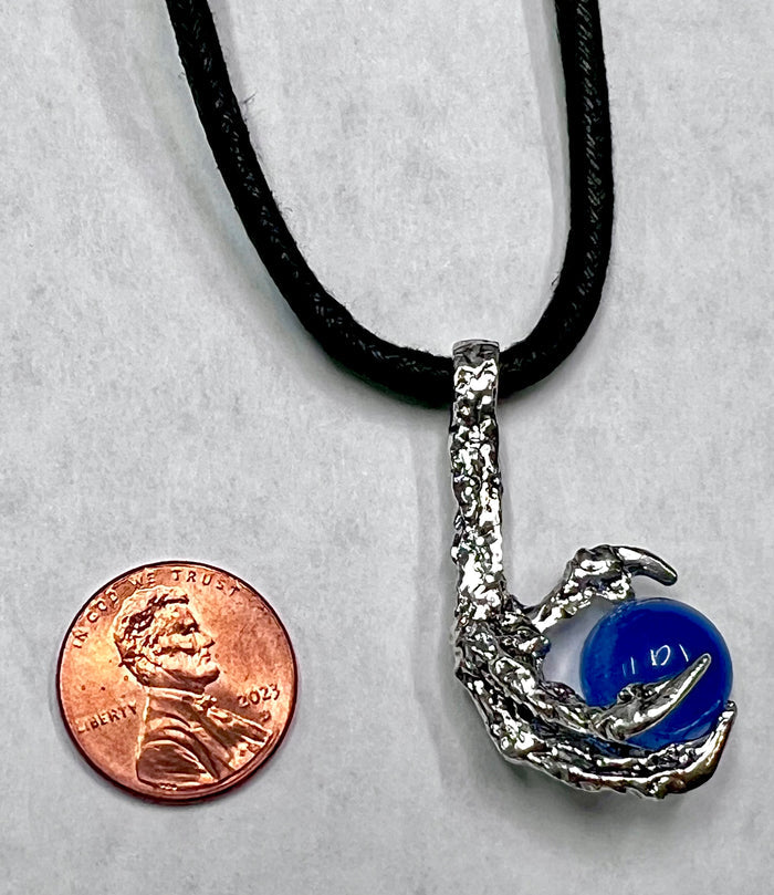 Bird Claw Necklace Silver with pendant size or charm options