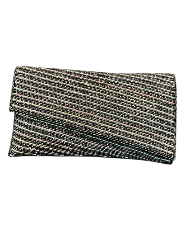 Black - Rich Hand Embroidered Clutch Bag / Handbag -Bollywood / Weddings - AKB264 05KP25