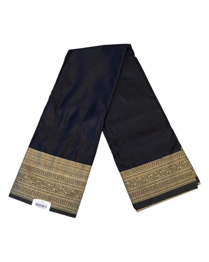 Black - Traditional Handloom Banarasi Sari / Saree - with Blouse Piece - SN2403 11VC24