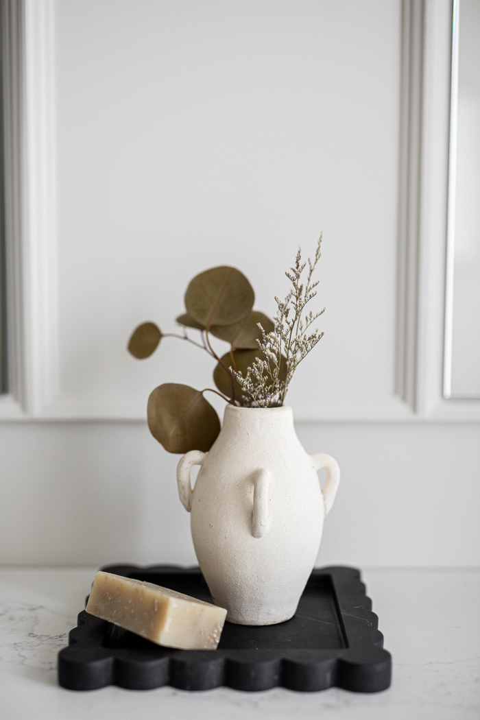 Black Marble Scalloped Tray - Magnolia Lane co. Home + Garden + Gift