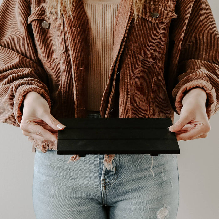 Black Rectangular Wood Tray - Home Decor & Gifts - Magnolia Lane co. Home + Garden + Gift