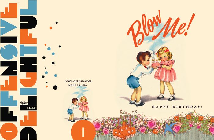 BLOW ME! Birthday Card
