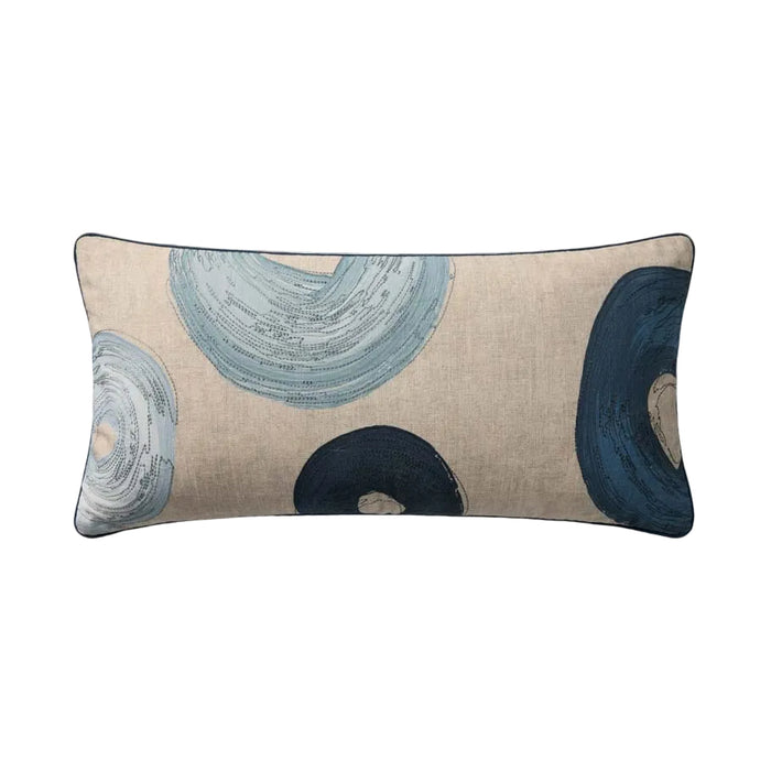 Blue Circles Lumbar Pillow