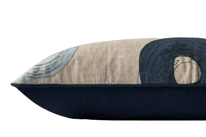 Blue Circles Lumbar Pillow