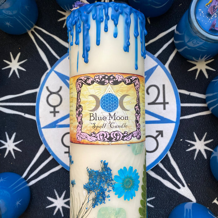 Blue Moon Jumbo Pillar Candle