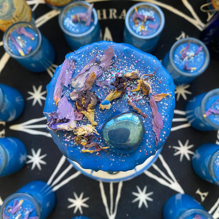Blue Moon Jumbo Pillar Candle