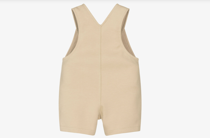 BOSS Baby Boys Beige Cotton Dungaree Shorts