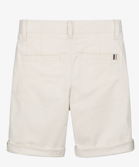 BOSS Boys Light Beige Cotton Twill Chino Shorts