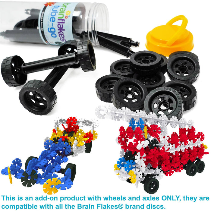 Brain Flakes Tube-Go - Wheels & Axles (8 sets)
