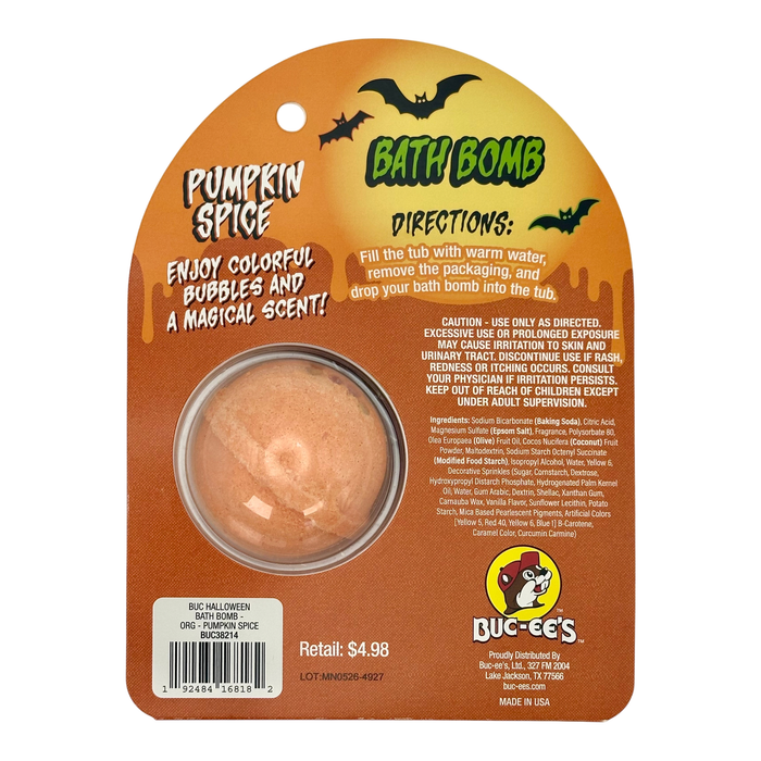 Pumpkin orange bath bomb - Ideal for Halloween