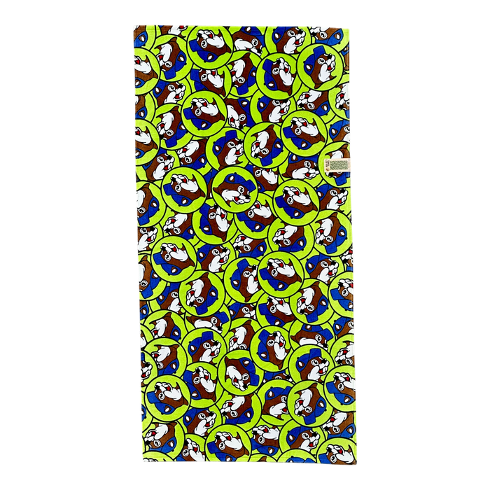 Buc-ee's Lime Mania towel - 32x64 inches, cotton material