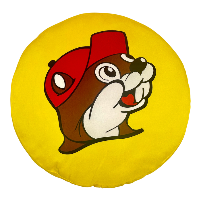 Yellow circle pillow - soft polyester material