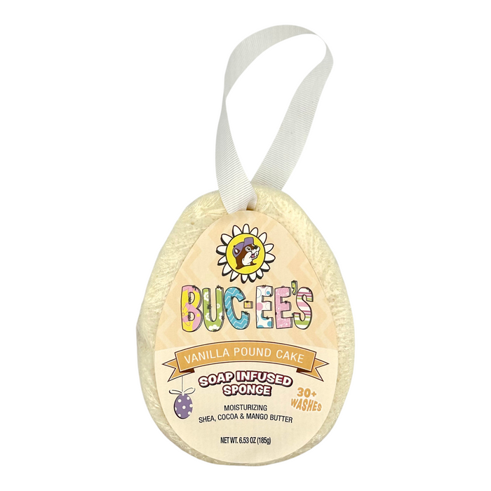 Buc-ee's cream soap infused sponge - Vanilla Pound Cake scent