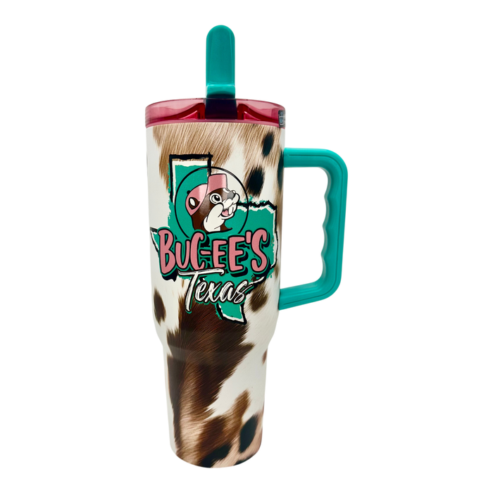 Cow print 40oz tumbler - double wall vacuum insulation