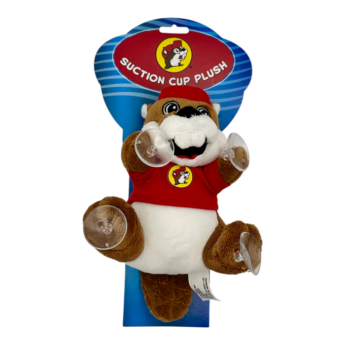 Buc-ee's brown plush toy - suction cup design