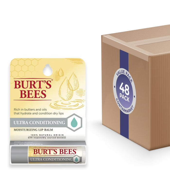 Burt’s Bees Lip Balm, Ultra Conditioning, 0.15 oz - 48 Pack