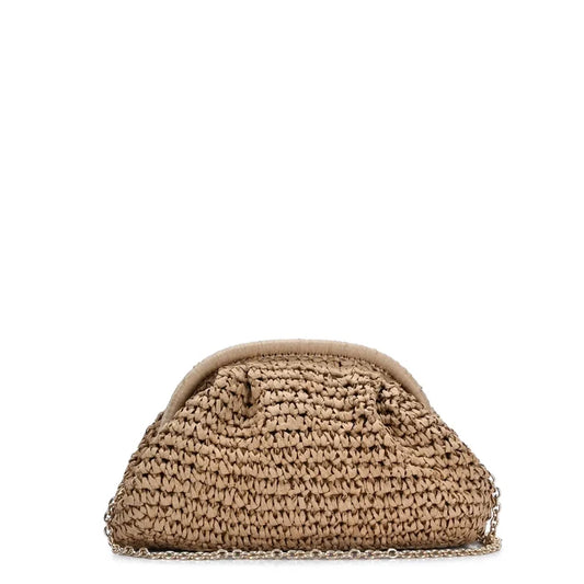 Camel - The Brynn Straw Clutch
