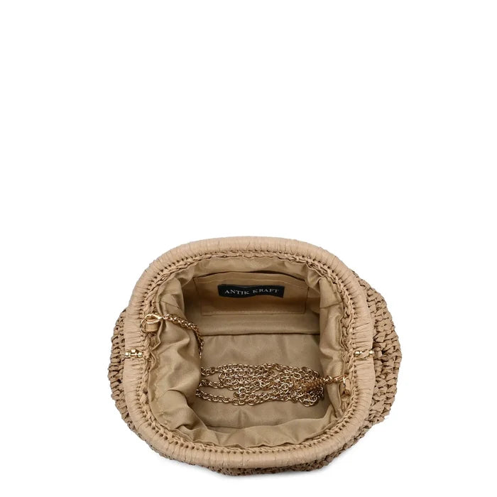 Camel - The Brynn Straw Clutch