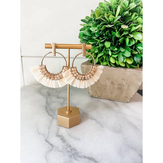 Capri Raffia Hoops