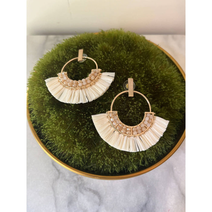 Capri Raffia Hoops