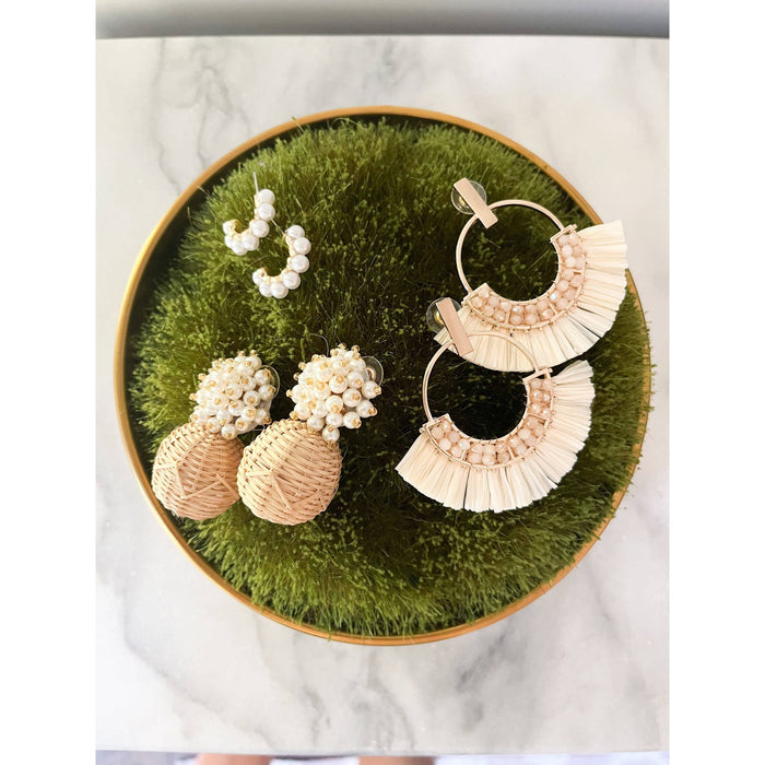 Capri Raffia Hoops