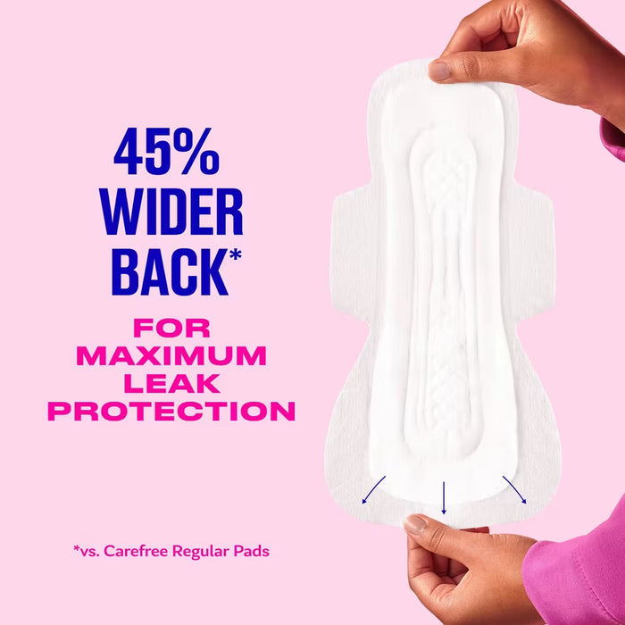 Carefree Maxi Super/Long Pads with Wings 28 Pads – 4 Pack